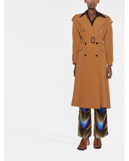 Blanca Vita Brown Double-Breasted Coat