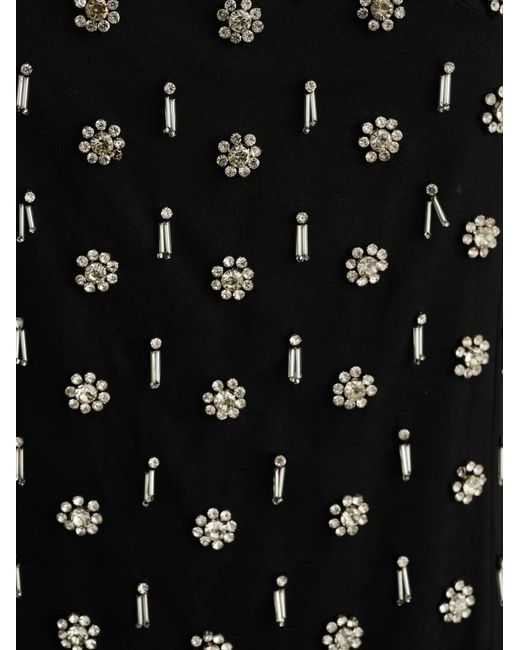 Toccin Black Dove Hand-Beaded Mini Shift Dress