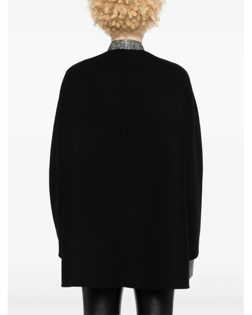 Ermanno Scervino Black Cape Mit Druckknöpfen