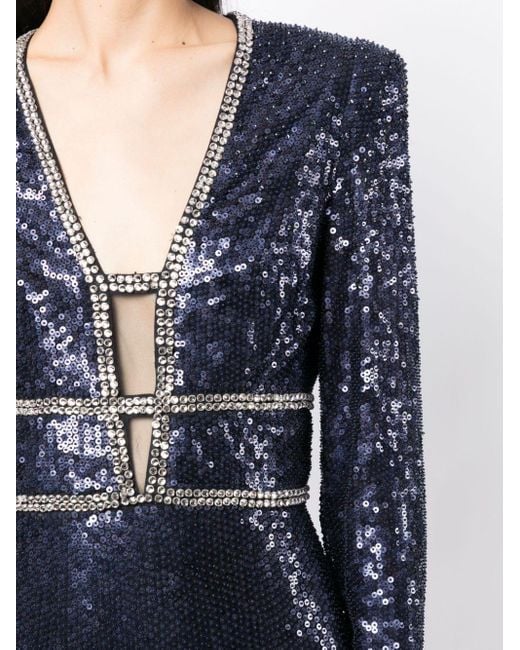 Jenny Packham Blue Celestia Robe Aus Tüll Mit Kristallen Und Pailletten