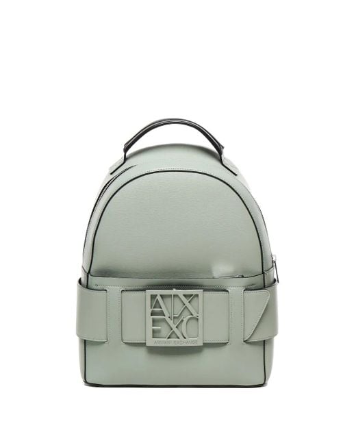 Mochila con hebilla y logo ARMANI EXCHANGE de color Green