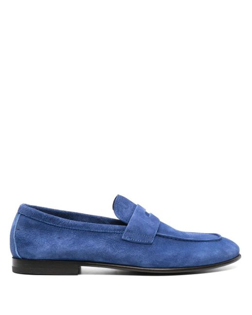 Scarosso Blue Gregory Suede Loafers for men