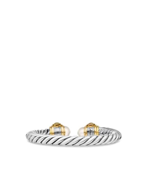 David Yurman Metallic 18Kt And Sterling Renaissance Pearl And Diamond Ring
