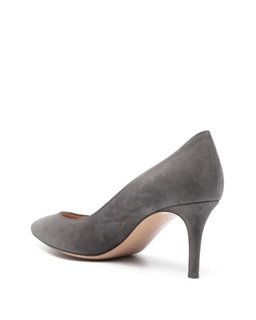 Gianvito Rossi Gray 70Mm Gianvito Suede Pumps