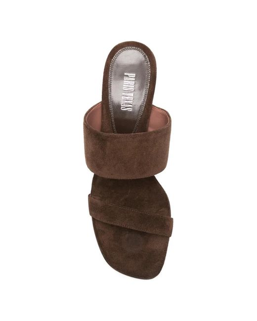 Paris Texas Brown Ava Strap Sandals