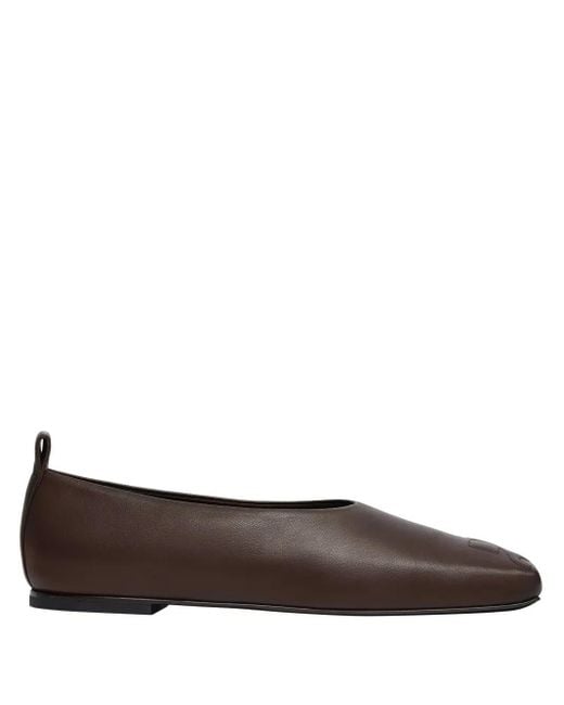 Courreges Brown Ac Heritage Nappa Leather Loafers