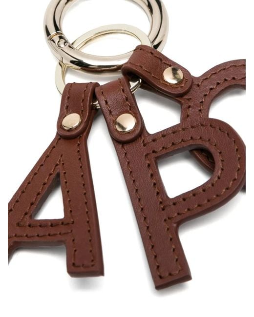 A.P.C. Metallic Logo-Lettering Keyring