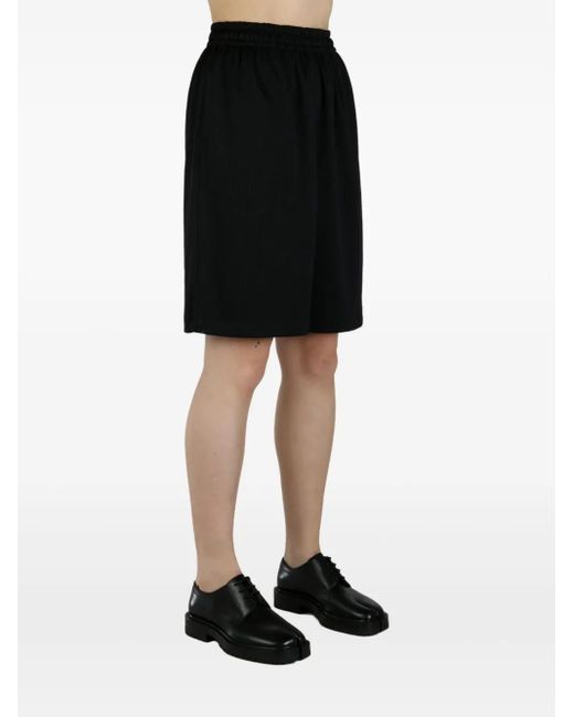 Alexander Wang Black Logo-Print Track Shorts