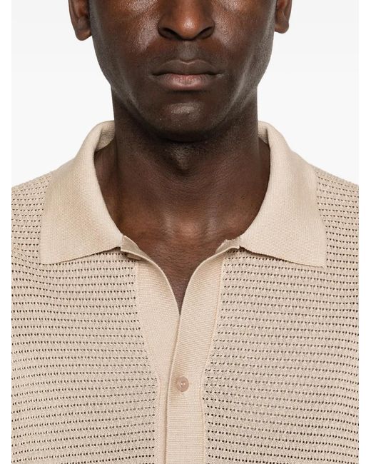 Tagliatore Natural Polo À Col Boutonné for men
