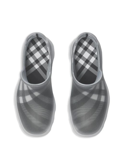 Burberry Gray Low Marsh Rubber Boots