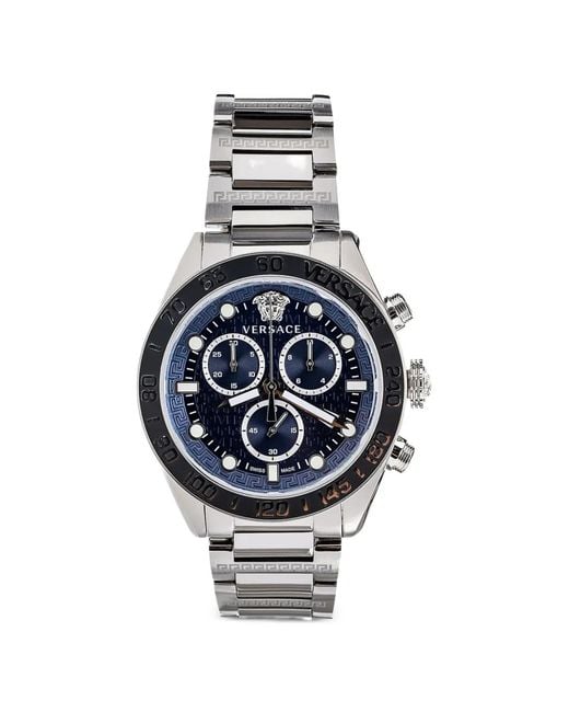 Versace Blue Greca Dome 43Mm Watch for men