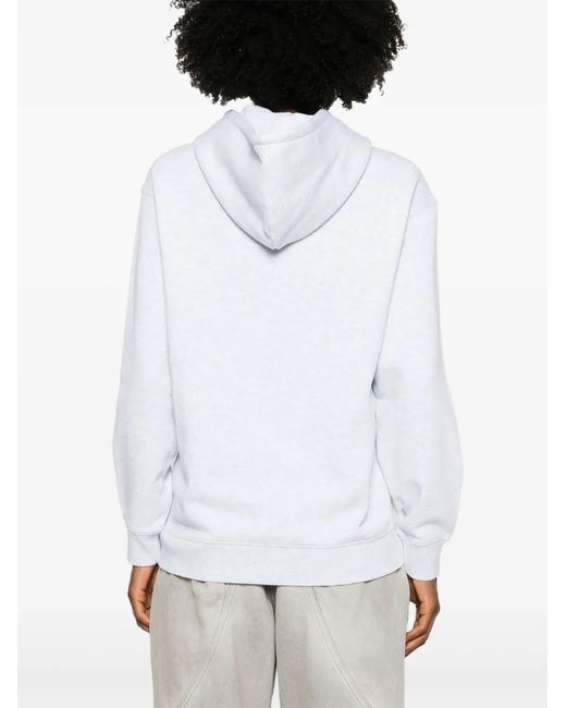 Carhartt White Logo-Embroidered Hoodie