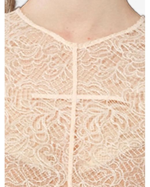 Emilio Pucci Natural Lace Long-Sleeve Dress