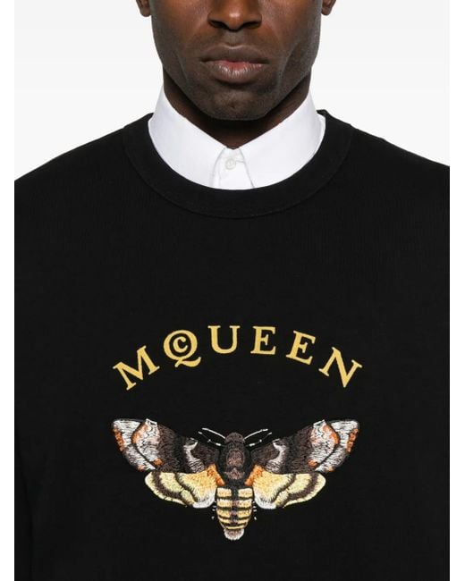 Alexander McQueen Sweatshirt mit Motten-Motiv in Black für Herren