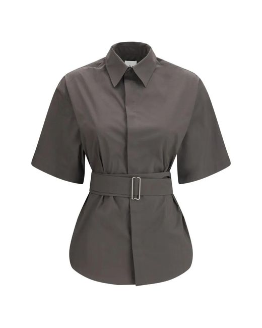Sa Su Phi Gray Belted Short-Sleeve Shirt