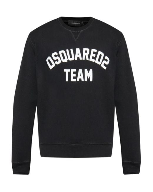 DSquared² Black Logo-Print Sweatshirt for men