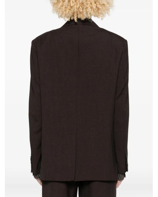 Low Classic Blazer Met Enkele Knoop in het Black