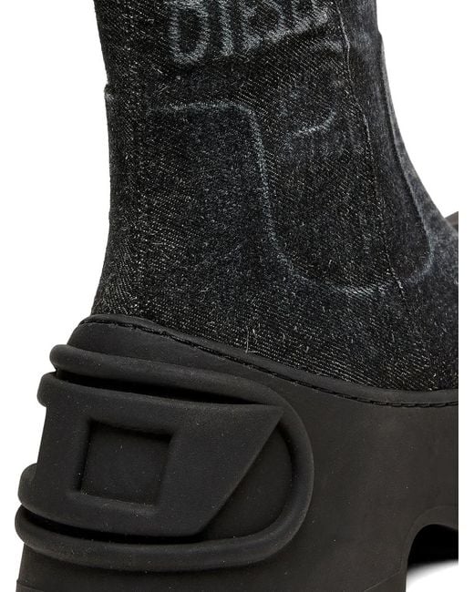 DIESEL Black D-Donald Zip Md Boots for men