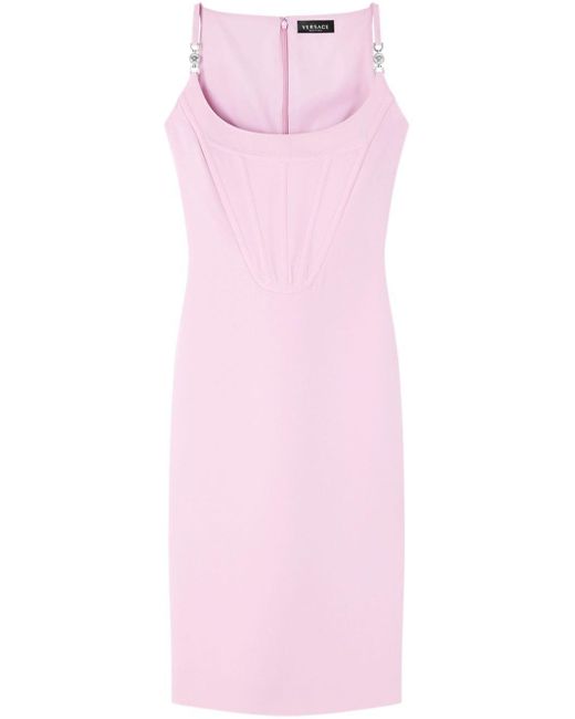 Versace Midi-jurk Met Korset Stijl in het Pink