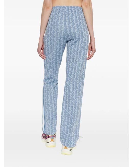 Lacoste Blue Monogram-Patterned Track Pants