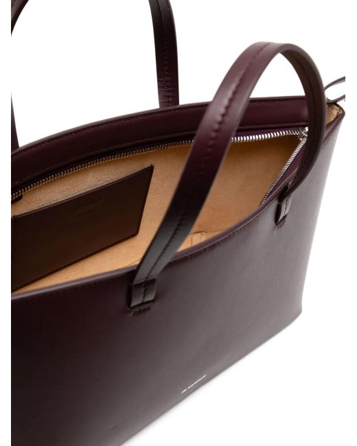 Jil Sander Purple Logo Tote Bag