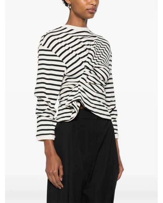 A.W.A.K.E. MODE Striped Top in White | Lyst