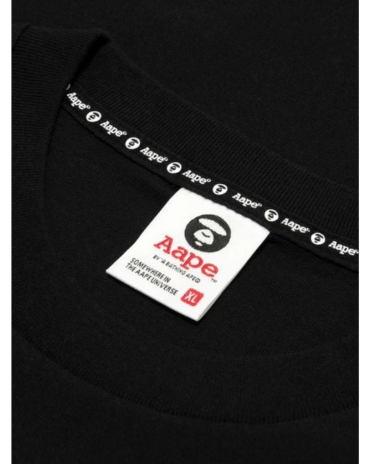 Aape By A Bathing Ape Black Logo T-Shirt for men
