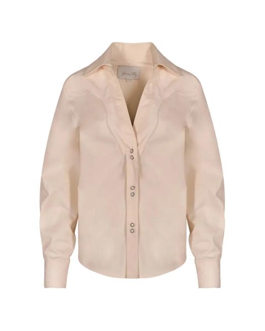 Johanna Ortiz Natural Hacia Puerto V-Neck Shirt