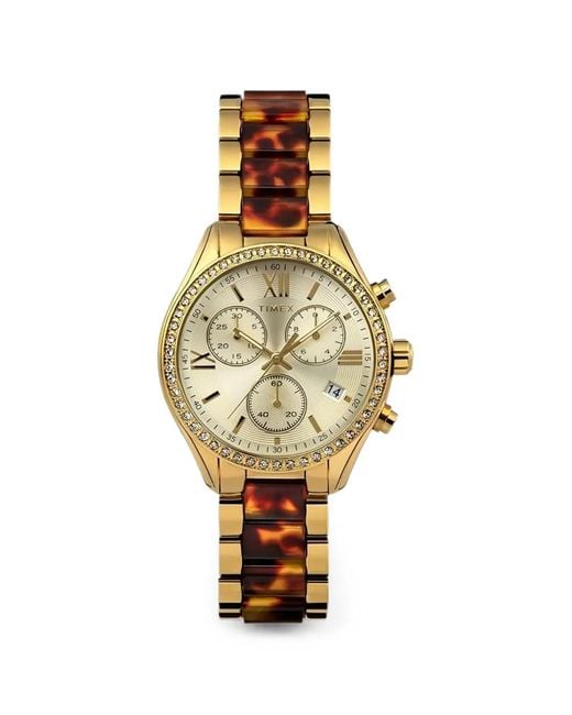 Timex Metallic Tortoiseshell-Effect 38Mm Watch