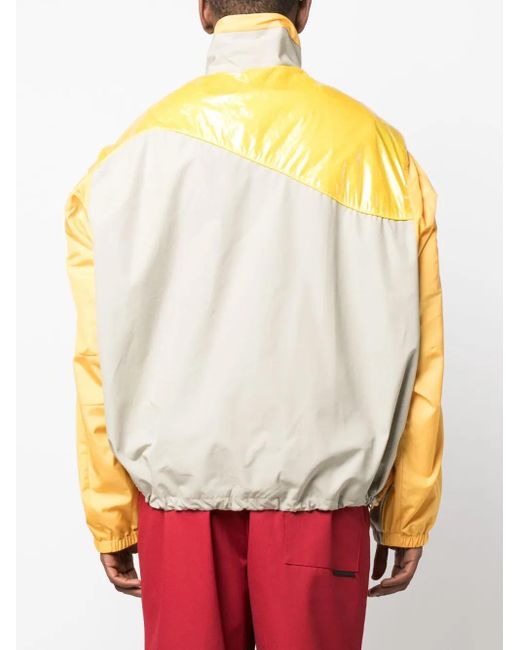 Robyn Lynch Natural Colour-Block Zip-Fastening Jacket for men