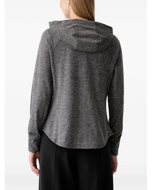DKNY Gray Zip-Up Drawstring Hoodie