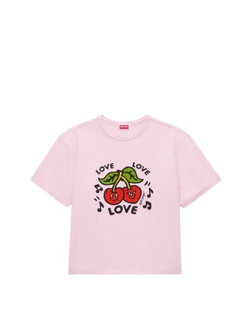 KENZO Pink Loves Printed T-Shirt