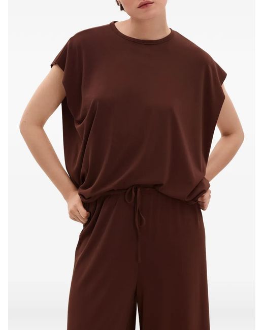 Eres Brown Maelle Short-Sleeve Top