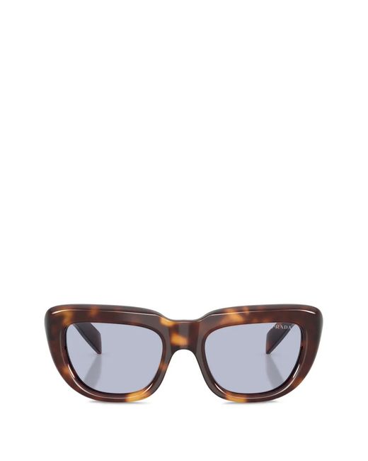 Prada Gray Butterfly-Shape Sunglasses