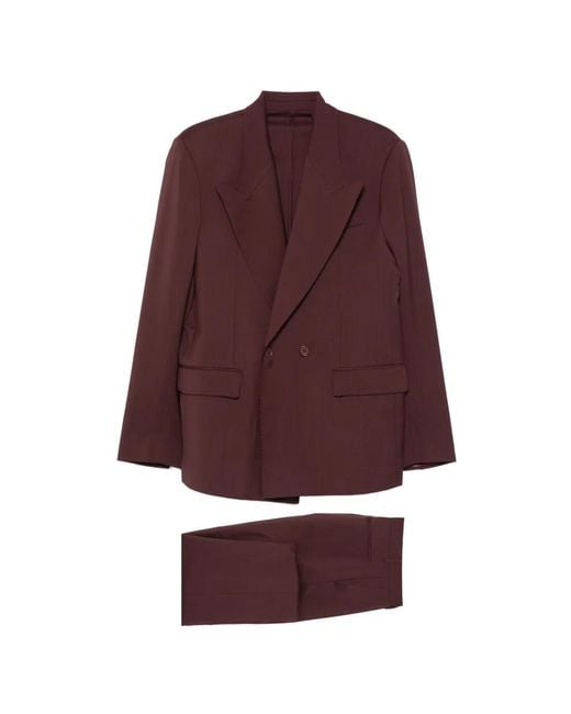 MARSĒM Purple Double-Breasted Peak-Lapel Suit for men