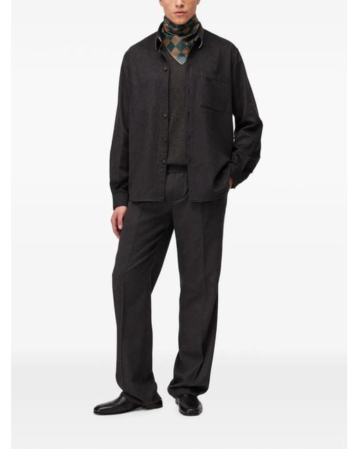 RETORI Black Patch-Pocket Shirt Jacket for men