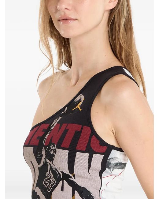 Nike Blue Graphic One-Shoulder Blouse