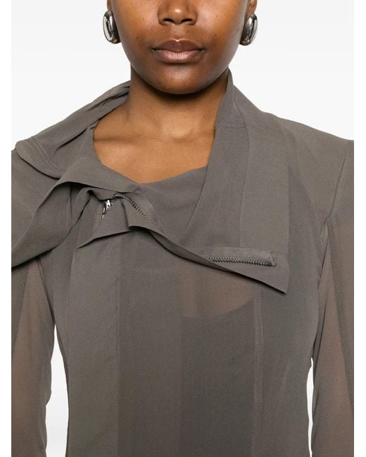 Rick Owens Brown Classic Biker Jacket