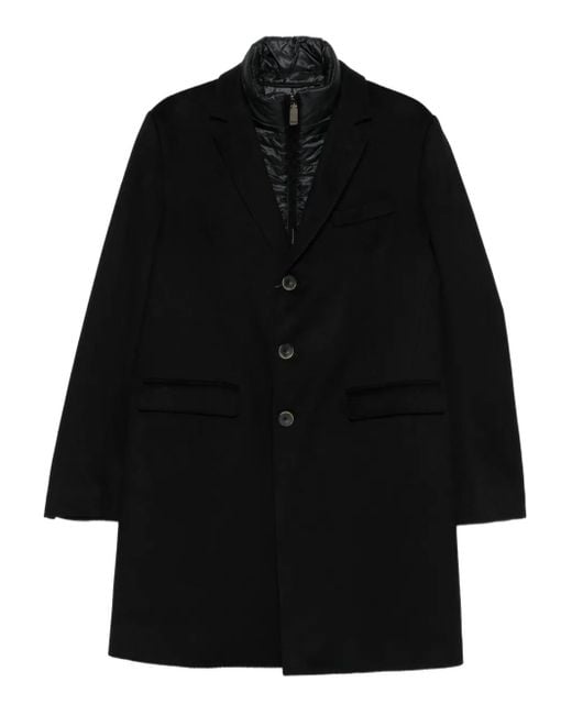 Herno Mantel mit abnehmbarem Futter in Black für Herren