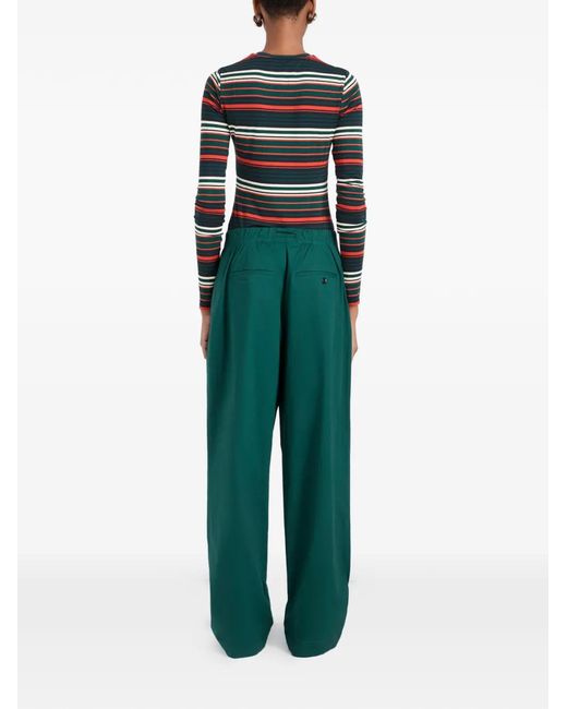 Proenza Schouler Black Mae Striped Top