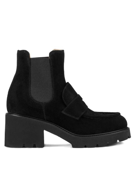 Doucal's Black Stiefeletten mit elastischen Einsätzen