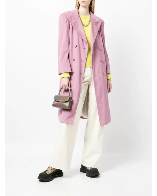 Gcds Pink Double-Breasted Coat