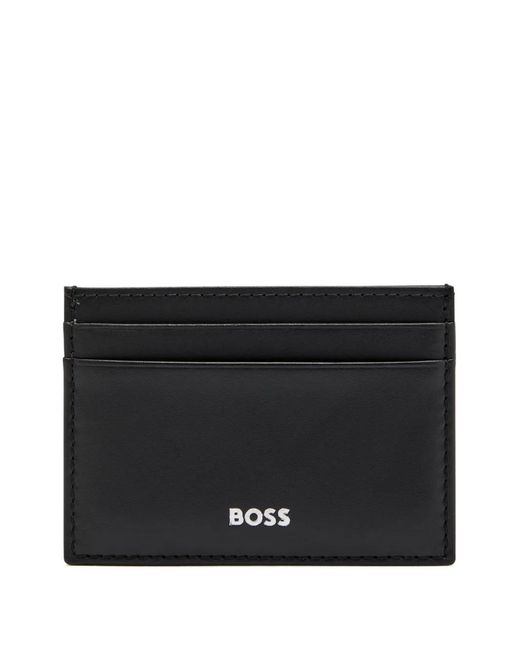 Boss Black Logo-Print Card Holder for men