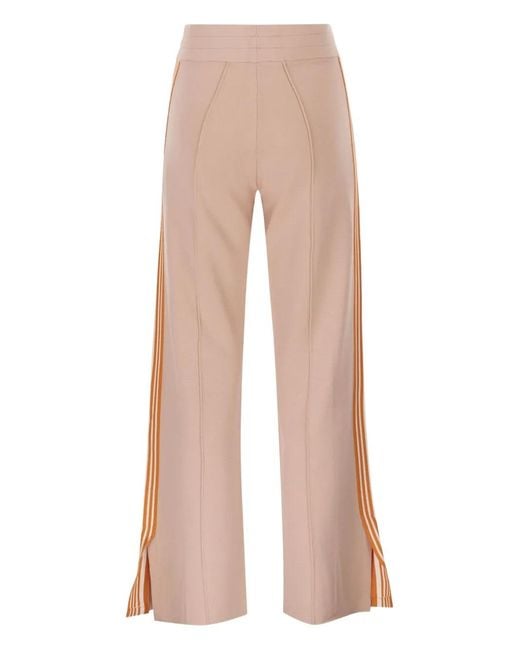Autry Pink Elasticated Side-Stripes Track Pants
