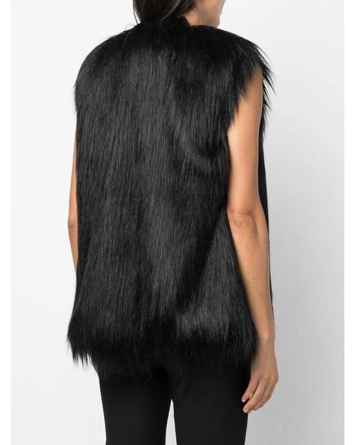 Styland Black Faux-Fur Gilet