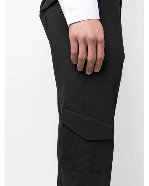 Neil Barrett Black Cargo Cotton Trousers for men