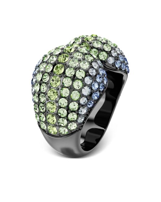 Anillo con detalle de cristales Swarovski de color Green