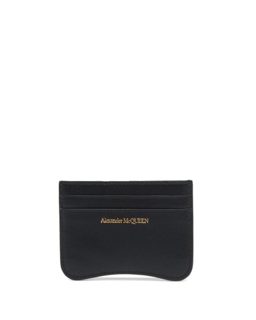 Porte-cartes à design embossé Alexander McQueen en coloris Black