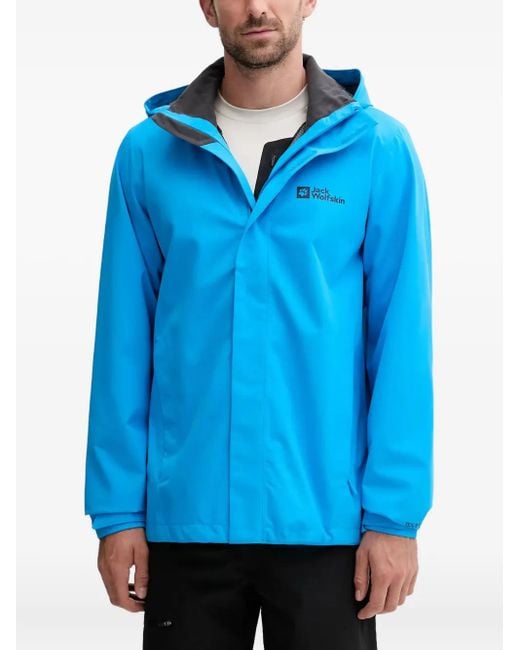 メンズ Jack Wolfskin Trailtime 2L フーデッド ジャケット Blue