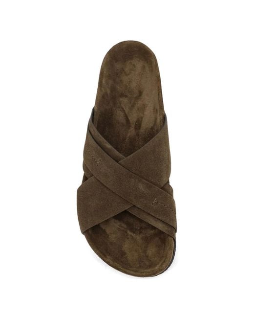 Tom Ford Brown Criss-Cross Sandals for men